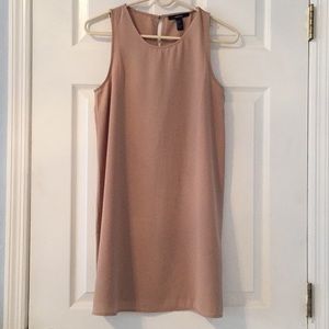 F21 beige shift dress